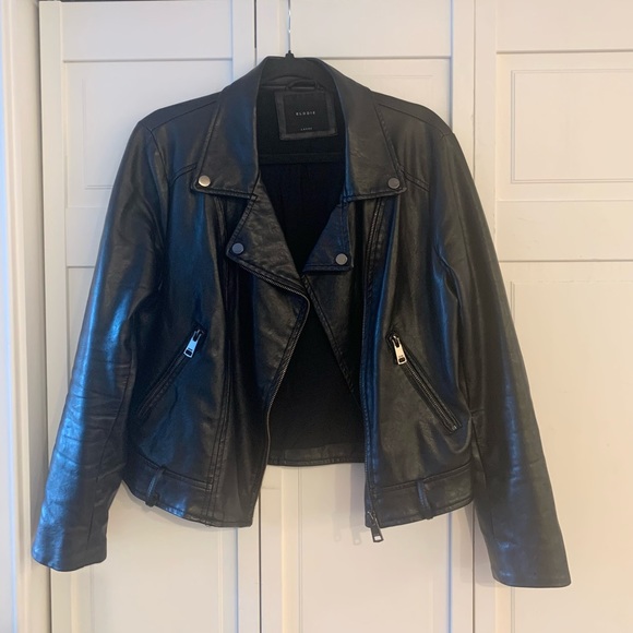 Elodie Jackets & Blazers - Black Leather Jacket (faux leather)